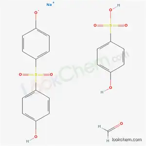Molecular Structure of 75199-12-1 (Benzenesulfonic acid, 4-hydroxy-, polymer with formaldehyde and 4,4-sulfonylbisphenol, sodium salt)