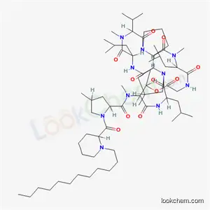 Griselimycin, 1-de(N-acetyl-N-methyl-L-valine)-2-(1-((1-dodecyl-2-piperidinyl)carbonyl)-trans-4-methyl-L-proline)-