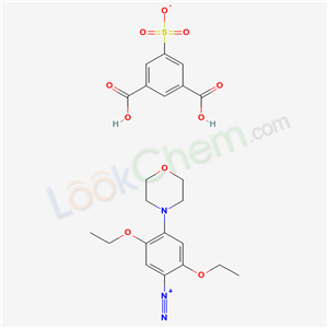 Benzenediazonium, 2,5-diethoxy-4-(4-morpholinyl)-, salt with 5-sulfo-1,3-benzenedicarboxylic acid (1:1)