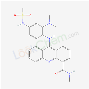 88914-37-8,9-({2-(dimethylamino)-4-[(methylsulfonyl)amino]phenyl}amino)-N-methylacridine-4-carboxamide,