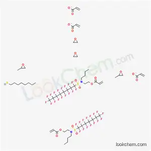 Molecular Structure of 68298-62-4 (2-propenoic acid, 2-[butyl[(heptadecafluorooctyl)sulfonyl]amino]ethyl ester, telomer with 2-[butyl[(pentadecafluoroheptyl)sulfonyl]amino]ethyl 2-propenoate, m)