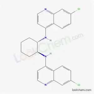Molecular Structure of 175414-97-8 (1,2-Cyclohexanediamine, N,N-bis(7-chloro-4-quinolinyl)-, (1S,2S)-)