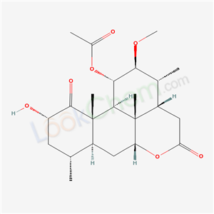 33804-89-6,(2alpha,11alpha,12beta)-2-hydroxy-12-methoxy-1,16-dioxopicrasan-11-yl acetate,
