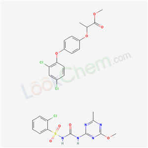 108823-51-4,methyl 2-[4-(2,4-dichlorophenoxy)phenoxy]propanoate - 2-chloro-N-[(4-methoxy-6-methyl-1,3,5-triazin-2-yl)carbamoyl]benzenesulfonamide (1:1),