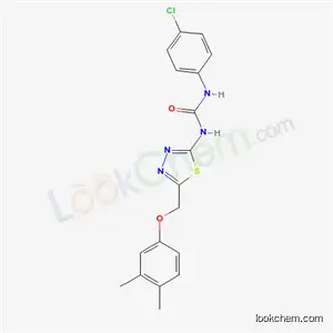 Molecular Structure of 4655-32-7 (1-(4-chlorophenyl)-3-{5-[(3,4-dimethylphenoxy)methyl]-1,3,4-thiadiazol-2-yl}urea)