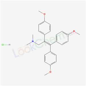 568-69-4,2,3,3-tris(4-methoxyphenyl)-N,N-dimethylprop-2-en-1-amine hydrochloride (1:1),