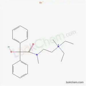 Molecular Structure of 3811-10-7 (N,N-diethyl-2-{[hydroxy(diphenyl)acetyl](methyl)amino}-N-methylethanaminium bromide)