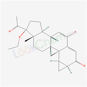 67580-43-2,(1R,3aS,3bR,7aS,8aR,8bR,8cR,10aS)-1-acetyl-1-ethoxy-5-fluoro-8b,10a-dimethyl-2,3,3a,3b,7a,8,8a,8b,8c,9,10,10a-dodecahydrocyclopenta[a]cyclopropa[g]phenanthren-7(1H)-one,