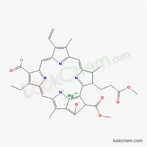 Molecular Structure of 14057-06-8 (magnesium 9-ethenyl-14-ethyl-13-formyl-21-(methoxycarbonyl)-3-(3-methoxy-3-oxopropyl)-4,8,18-trimethyl-23,25-didehydro-4,21-dihydro-3H-phorbin-23-id-20-olate)