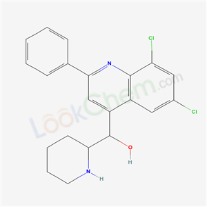 4-Quinolinemethanol, 6,8-dichloro-2-phenyl-.alpha.-2-piperidinyl- cas  33225-03-5