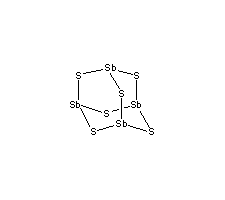 Molecular Structure of 1345-04-6 (Antimony (III) sulfide)