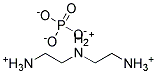 Molecular Structure of 14852-18-7 (N-(2-Ammonioethyl)ethane-1,2-diammonium phosphate)