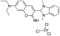2-(7-(Diethylamino)-2-imino-2H-1-benzopyran-3-yl)-1,3-dimethyl-1H-benzimidazole trichlorozincate