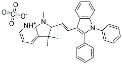 2-(2-(1,2-Diphenyl-1H-indol-3-yl)vinyl)-1,3,3-trimethyl-3H-pyrrolo(2,3-b)pyridinium perchlorate