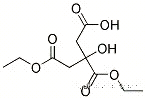 Molecular Structure of 32074-56-9 (Diethyl hydrogen 2-hydroxypropane-1,2,3-tricarboxylate)