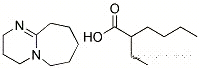 Molecular Structure of 33918-18-2 (1,8-DIAZABICYCLO[5.4.0]UNDEC-7-ENE, COMPOUND WITH 2-ETHYLHEXANOIC ACID (1:1))
