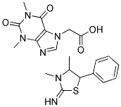 74347-30-1,2-Imino-3,4-dimethyl-5-phenylthiazolidine theophyllin-7-ylacetate,2-imino-3,4-dimethyl-5-phenylthiazolidine theophyllin-7-ylacetate
