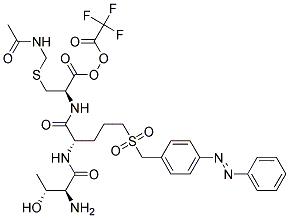 2-(((4-(Phenylazo)phenyl)methyl)sulphonyl)ethyl S-(acetamidomethyl)-N-(N-L-threonyl-L-seryl)-L-cysteinate, mono(perfluoroacetate)