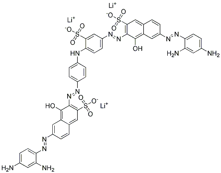 83221-68-5,trilithium 6-[(2,4-diaminophenyl)azo]-3-[[4-[[4-[[7-[(2,4-diaminophenyl)azo]-1-hydroxy-3-sulphonato-2-naphthyl]azo]phenyl]amino]-3-sulphonatophenyl]azo]-4-hydroxynaphthalene-2-sulphonate,trilithium 6-[(2,4-diaminophenyl)azo]-3-[[4-[[4-[[7-[(2,4-diaminophenyl)azo]-1-hydroxy-3-sulphonato-2-naphthyl]azo]phenyl]amino]-3-sulphonatophenyl]azo]-4-hydroxynaphthalene-2-sulphonate;2-Naphthalenesulfonic acid, 6-[(2,4-diaminophenyl)azo] -3-[[4-[[4-[[7-[(2,4-diaminophenyl)azo]-1-hydroxy -3-sulfo-2-naphthalenyl]azo]phenyl]amino]-3-sulfopheny l]azo]-4-hydroxy-, trilithium salt
