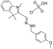 2-(((4-Methoxyphenyl)methylhydrazono)methyl)-1,3,3-trimethyl-3H-indolium hydrogen sulphate