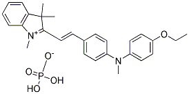 2-(2-(4-((4-Ethoxyphenyl)methylamino)phenyl)vinyl)-1,3,3-trimethyl-3H-indolium dihydrogen phosphate