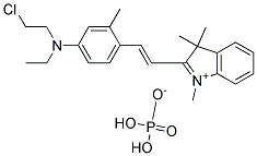 2-(2-(4-((2-Chloroethyl)ethylamino)-o-tolyl)vinyl)-1,3,3-trimethyl-3H-indolium dihydrogen phosphate