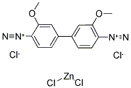 3,3-Dimethoxy(1,1-biphenyl)-4,4-bis(diazonium) dichloride, compound with zinc chloride