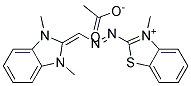 2-(((1,3-Dihydro-1,3-dimethyl-2H-benzimidazol-2-ylidene)methyl)azo)-3-methylbenzothiazolium acetate