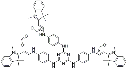 2,2,2-(1,3,5-Triazine-2,4,6-triyltris(imino-p-phenyleneiminovinylene))tris(1,3,3-trimethyl-3H-indolium) triformate