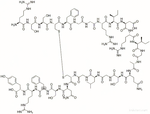 Molecular Structure of 90052-57-6 (ATRIAL NATRIURETIC PEPTIDE (126-150) (RAT))