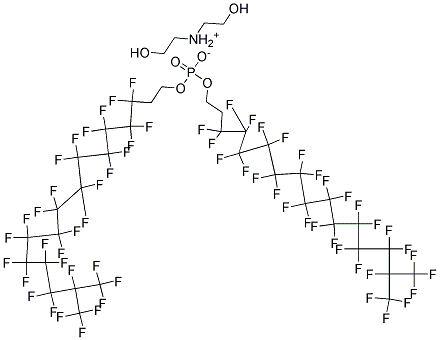 93776-30-8,bis(2-hydroxyethyl)ammonium bis[3,3,4,4,5,5,6,6,7,7,8,8,9,9,10,10,11,11,12,12,13,13,14,14,15,16,16,16-octacosafluoro-15-(trifluoromethyl)hexadecyl] phosphate,bis(2-hydroxyethyl)ammonium bis[3,3,4,4,5,5,6,6,7,7,8,8,9,9,10,10,11,11,12,12,13,13,14,14,15,16,16,16-octacosafluoro-15-(trifluoromethyl)hexadecyl] phosphate