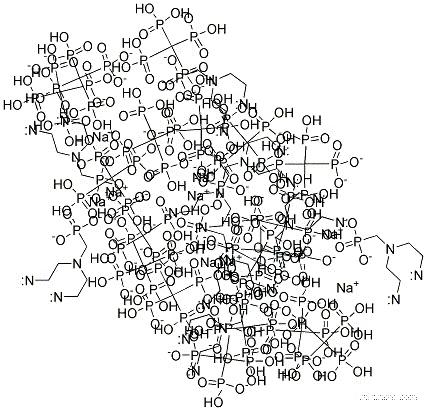 Molecular Structure of 93841-75-9 (nonasodium hydrogen [[(phosphonatomethyl)imino]bis[ethane-2,1-diylnitrilobis(methylene)]]tetrakisphosphonate)