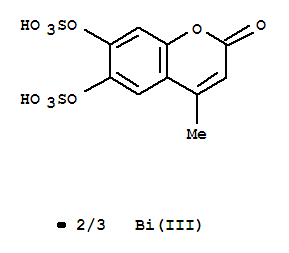 Molecular Structure of 10042-50-9 (2H-1-Benzopyran-2-one,4-methyl-6,7-bis(sulfooxy)-, bismuth(3+) salt (3:2))