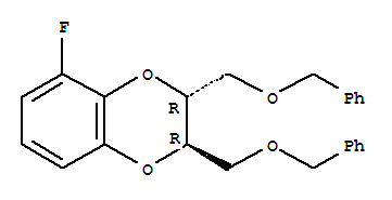 101390-07-2,1,4-Benzodioxin,5-fluoro-2,3-dihydro-2,3-bis[(phenylmethoxy)methyl]-, (2R,3R)-rel-,1,4-Benzodioxin,5-fluoro-2,3-dihydro-2,3-bis[(phenylmethoxy)methyl]-, trans-(?à)-; 1,4-Benzodioxin,5-fluoro-2,3-dihydro-2,3-bis[(phenylmethoxy)methyl]-, trans-; GR 57794X