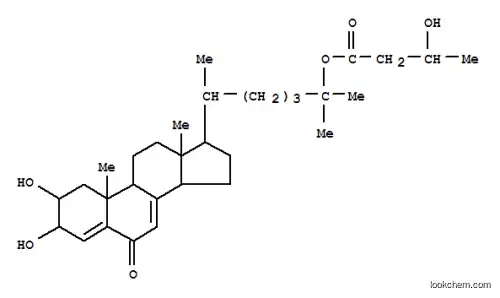 Molecular Structure of 105335-04-4 (Cholesta-4,7-dien-6-one,2,3-dihydroxy-25-(3-hydroxy-1-oxobutoxy)-, (2a,3a)- (9CI))