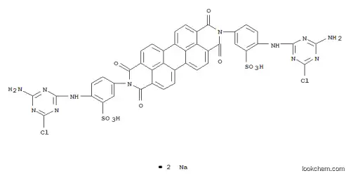 Molecular Structure of 106424-71-9 (Benzenesulfonic acid, 3,3'-(1,2,3,8,9,10-hexahydro- 1,3,8,10-tetraoxoanthra[2,1,9-def:6,5,10-d'e'f' ]diisoquinoline-2,9-diyl)bis[6-[(-amino-6-chlor o-8-triazin-2-yl)amino]-, disodium salt)