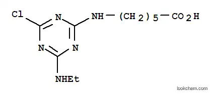 Molecular Structure of 125454-28-6 (6-{[4-chloro-6-(ethylamino)-1,3,5-triazin-2-yl]amino}hexanoic acid)