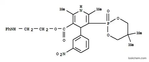 Molecular Structure of 128506-04-7 (2-(phenylamino)ethyl 5-(5,5-dimethyl-2-oxido-1,3,2-dioxaphosphinan-2-yl)-2,6-dimethyl-4-(3-nitrophenyl)-1,4-dihydropyridine-3-carboxylate)
