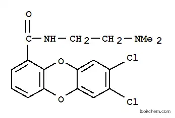 Molecular Structure of 137944-76-4 (Dibenzo[b,e][1,4]dioxin-1-carboxamide,7,8-dichloro-N-[2-(dimethylamino)ethyl]-)