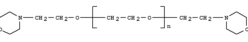 Molecular Structure of 139989-50-7 (Poly(oxy-1,2-ethanediyl),a-[2-(4-morpholinyl)ethyl]-w-[2-(4-morpholinyl)ethoxy]-)