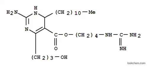 Molecular Structure of 142605-07-0 (5-Pyrimidinecarboxylicacid, 2-amino-1,4-dihydro-6-(3-hydroxypropyl)-4-undecyl-,4-[(aminoiminomethyl)amino]butyl ester (9CI))
