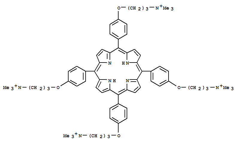 Molecular Structure of 143266-26-6 (1-Propanaminium,3,3',3'',3'''-[21H,23H-porphine-5,10,15,20-tetrayltetrakis(4,1-phenyleneoxy)]tetrakis[N,N,N-trimethyl-(9CI))