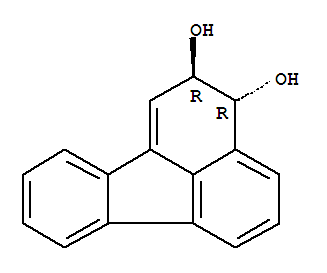 Molecular Structure of 143289-10-5 (2,3-Fluoranthenediol,2,3-dihydro-, (2R-trans)- (9CI))