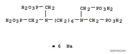 Molecular Structure of 15046-78-3 (hexasodium dihydrogen [hexamethylenebis(nitrilodimethylene)]tetraphosphonate)