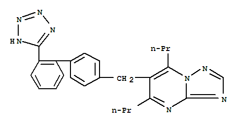 [1,2,4]Triazolo[1,5-a]pyrimidine,5,7-dipropyl-6-[[2'-(2H-tetrazol-5-yl)[1,1'-biphenyl]-4-yl]methyl]-