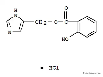 Molecular Structure of 18429-50-0 (1H-imidazol-5-ylmethyl 2-hydroxybenzoate hydrochloride (1:1))