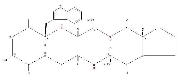 Molecular Structure of 189281-33-2 (Segetalin A,2-(thioglycine)-6-(thio-L-tryptophan)- (9CI))