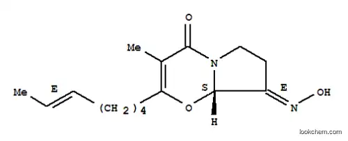 Molecular Structure of 198773-28-3 (4H-Pyrrolo[2,1-b][1,3]oxazine-4,8(8aH)-dione,2-(5E)-5-hepten-1-yl-6,7-dihydro-3-methyl-, 8-oxime, (8E,8aS)-)