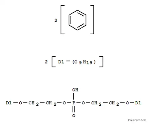 Molecular Structure of 100231-73-0 (Ethanol, 2-[2(or4)-isononylphenoxy]-, hydrogen phosphate (9CI))