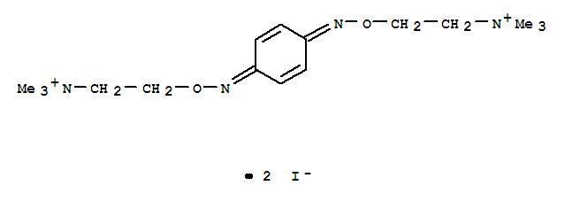 Molecular Structure of 10238-07-0 (Ethanaminium,2,2'-[2,5-cyclohexadiene-1,4-diylidenebis(nitrilooxy)]bis[N,N,N-trimethyl-,diiodide (9CI))